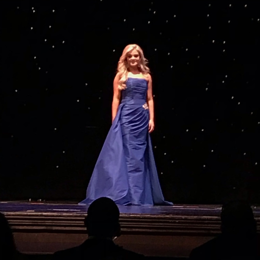 Blue winning pageant dress